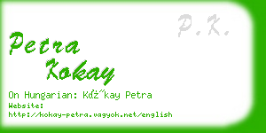 petra kokay business card